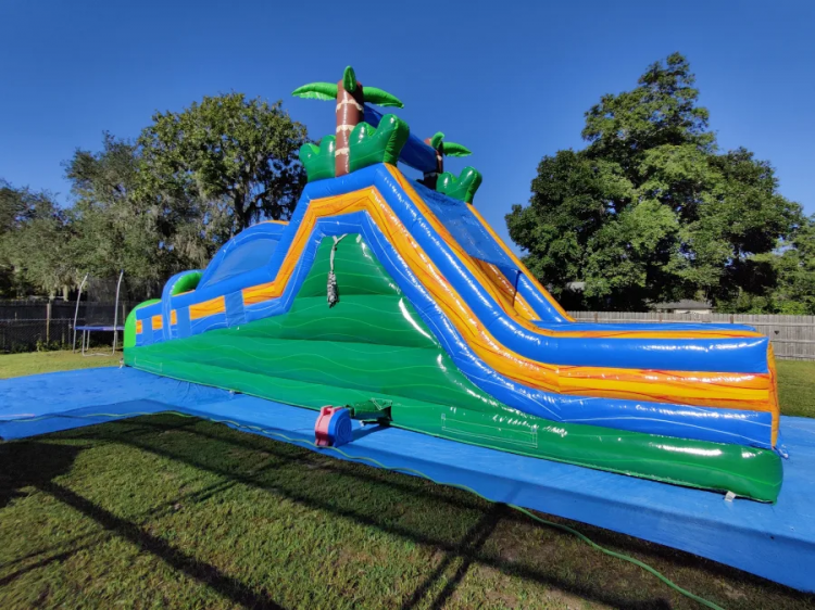 45 FT - 2 Lane Tropical Rush Obstacle Course