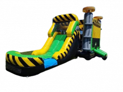 Caustic Castle & Slide With Water Slide