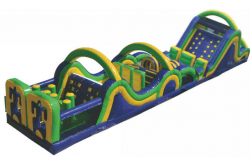 70' Fun Run Obstacle Course with Slide (A & C)