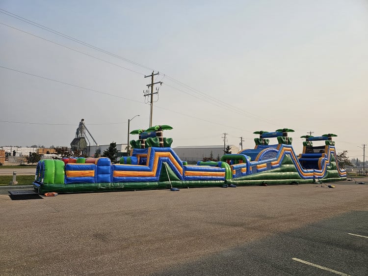 120 FT - 2 Lane Tropical Rush Obstacle Course