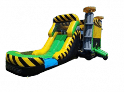 Caustic Castle & Slide With Water Slide