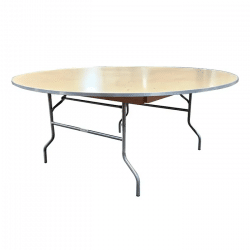72 Round Wood Table