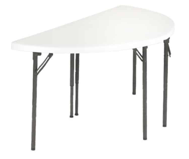 60 Half Round Plastic Table